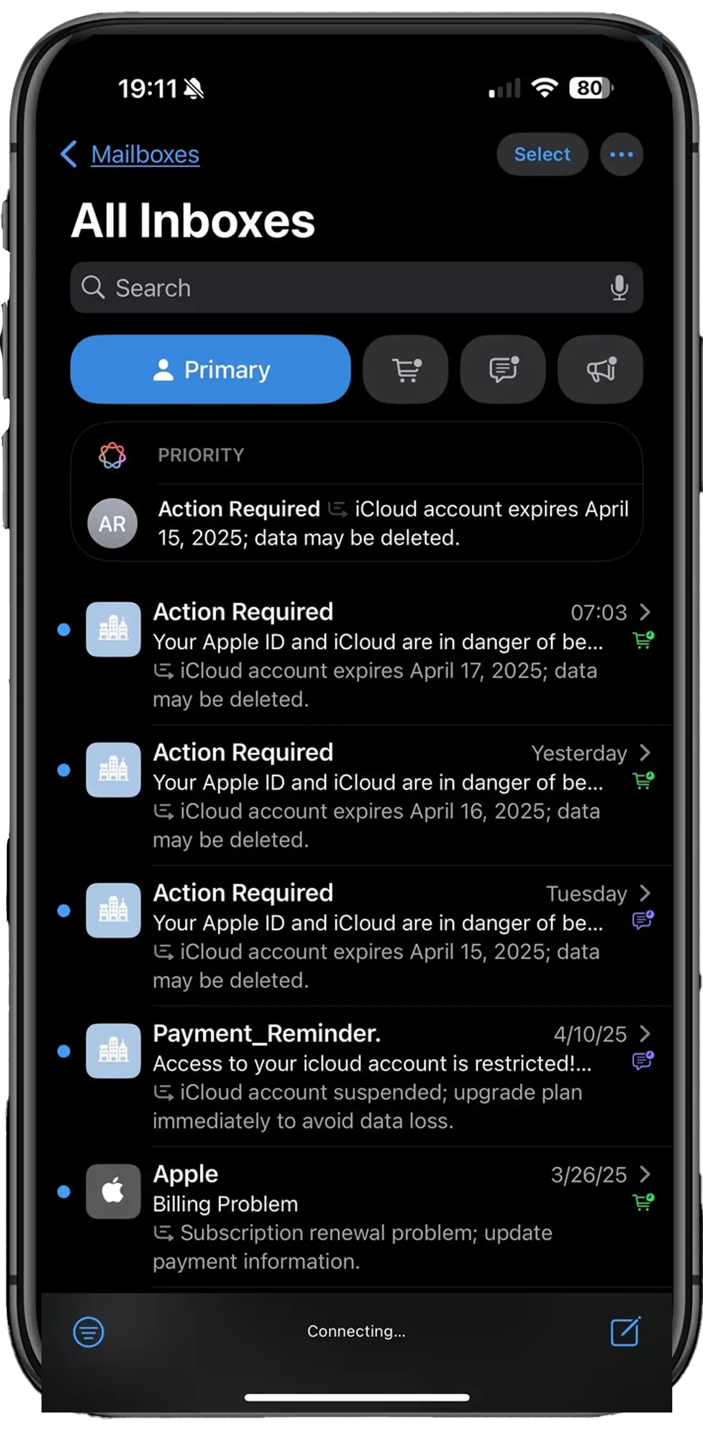 Просмотр почты iCloud, уведомлений Apple и сообщений учетной записи | Restoreline